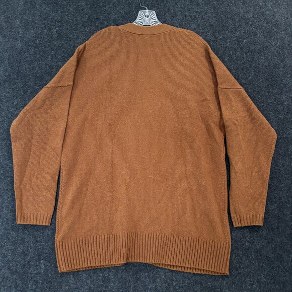 Smartwool Cozy Lodge Boyfriend Cardigan Sweater Women's Large Brown Merino Wool - Picture 2 of 9